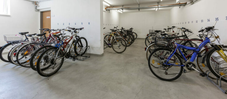bicycle storage room | Ernst Höger Dormitory 2700  Wiener Neustadt