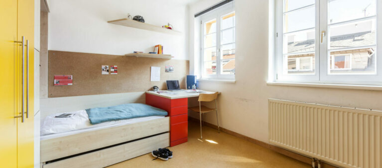 Zweibettzimmer | Studierendenwohnheim Säulengasse 1090  Wien