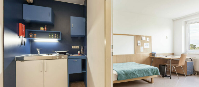 kitchen block in room | Student Dormitory Forsthausgasse 1200  Vienna