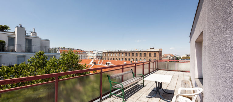 Dachterrasse | StudentInnenwohnhaus Tendlergasse 1090  Wien